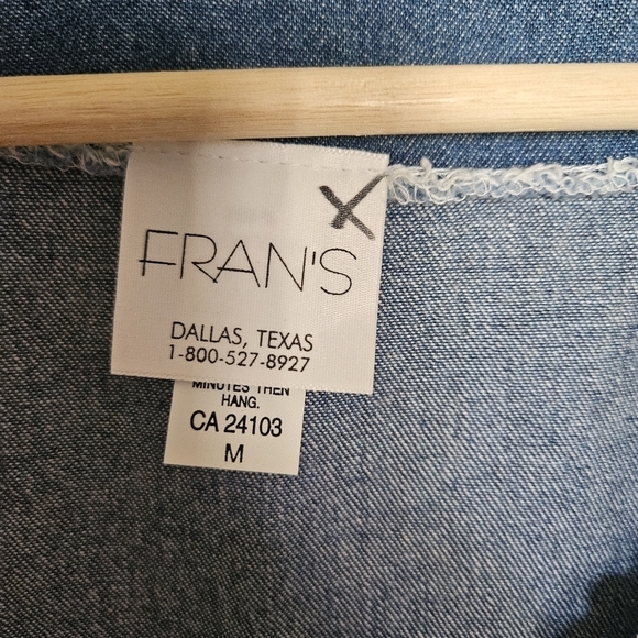 USA Made Fran's Denim Vest / Dress M - Picture 9 of 12